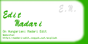 edit madari business card